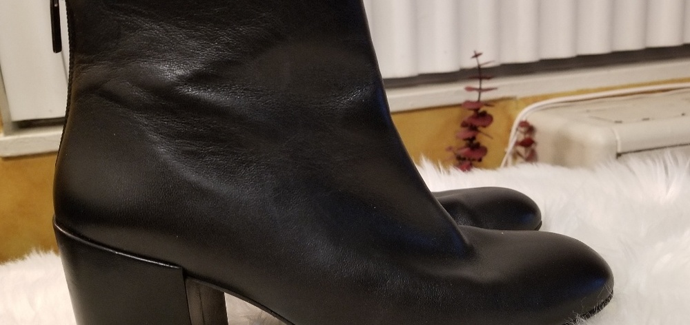 Stuart Weitzman Black Block Heel Booties - image 1